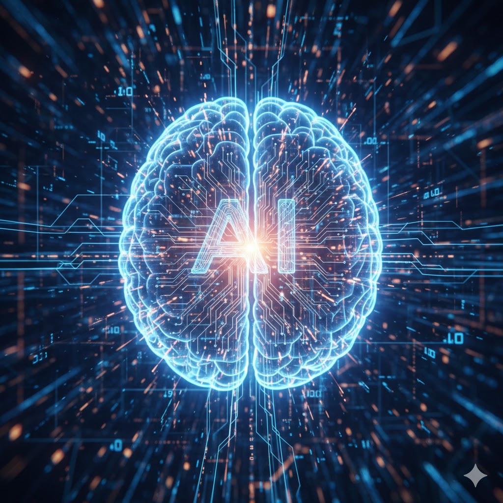 KI-Gehirn - Symbolbild für Chain-of-Thought und schrittweises Denken